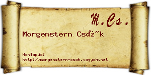 Morgenstern Csák névjegykártya